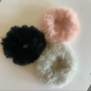 Fluffy Scrunchies Set of 3
